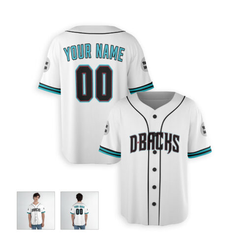 Dthcustom Men Arizona Diamondbacks Home Custom Baseball Jersey Sublimation Printing