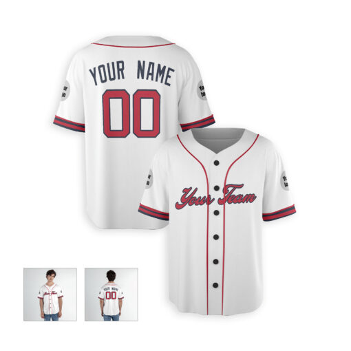 Dthcustom Men Atlanta Braves Alternate Home Custom Baseball Jersey Sublimation Printing