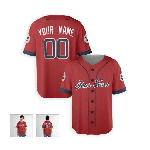 Dthcustom Men Atlanta Braves Alternate Limited Custom Baseball Jersey Sublimation Printing