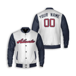 Dthcustom Unisex Atlanta Braves Away Limited Custom Baseball Jacket Sublimation Printing