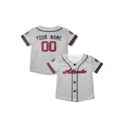 Dthcustom Kids Atlanta Braves Away Limited Custom Baseball Jersey Sublimation Printing