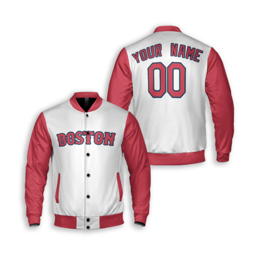 Dthcustom Unisex Boston Red Sox Home Custom Baseball Jacket Sublimation Printing