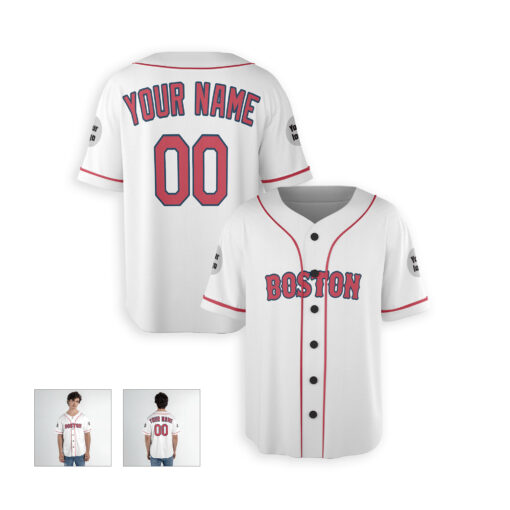 Dthcustom Men Boston Red Sox Alternate Custom Baseball Jersey Sublimation Printing