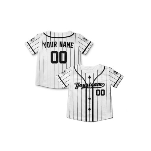 Dthcustom Kids Chicago White Sox Home Custom Baseball Jersey Sublimation Printing