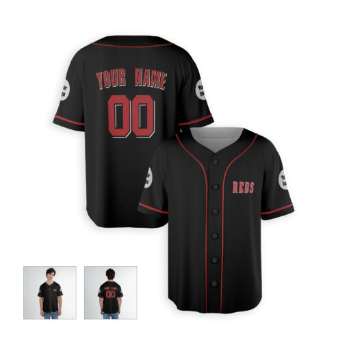 Dthcustom Men Cincinnati Reds Cooperstown Collection Mesh Batting Practice Button-Up Custom Baseball Jersey Sublimation Printing