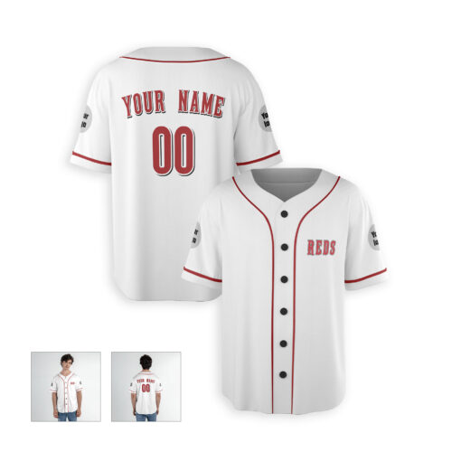 Dthcustom Men Cincinnati Reds Home Custom Baseball Jersey Sublimation Printing