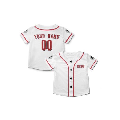 Dthcustom Kids Cincinnati Reds Home Custom Baseball Jersey Sublimation Printing