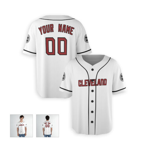 Dthcustom Men Cleveland Guardians Home Limited Custom Baseball Jersey Sublimation Printing