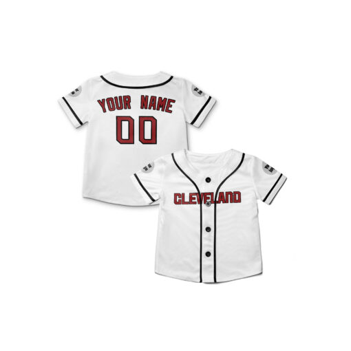 Dthcustom Kids Cleveland Guardians Home Limited Custom Baseball Jersey Sublimation Printing