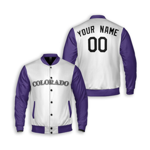 Dthcustom Unisex Colorado Rockies Alternate Player Name Custom Baseball Jacket Sublimation Printing