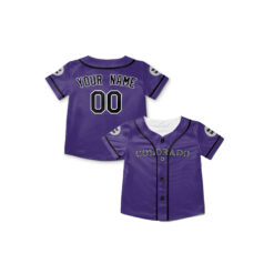 Dthcustom Kids Colorado Rockies Alternate Player Name Custom Baseball Jersey Sublimation Printing