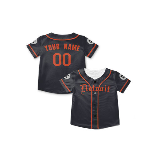 Dthcustom Kids Detroit Tigers Alternate Limited Custom Baseball Jersey Sublimation Printing