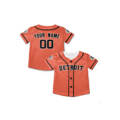 Dthcustom Kids Detroit Tigers Cooperstown Collection Mesh Batting Practice Button-Up Custom Baseball Jersey Sublimation Printing