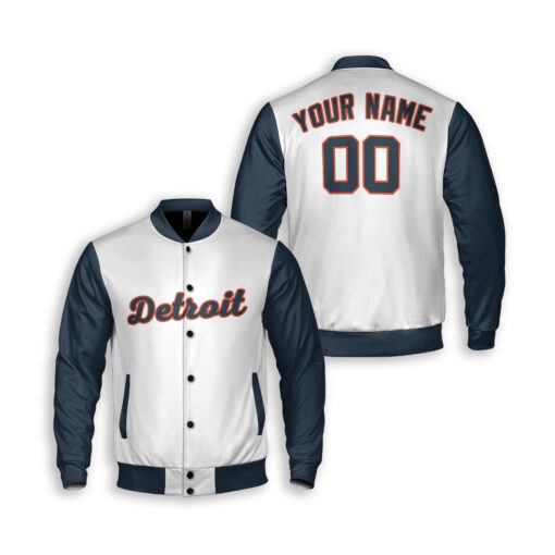 Dthcustom Unisex Detroit Tigers Road Custom Baseball Jacket Sublimation Printing