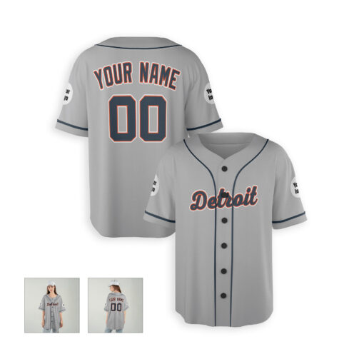 Dthcustom Women Detroit Tigers Road Custom Baseball Jersey Sublimation Printing