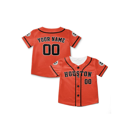 Dthcustom Kids Houston Astros Alternate Limited Custom Baseball Jersey Sublimation Printing