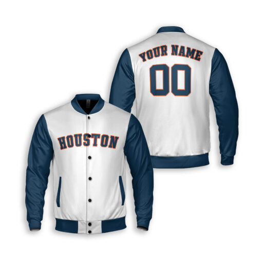 Dthcustom Unisex Houston Astros Road Custom Baseball Jacket Sublimation Printing