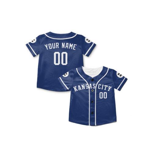 Dthcustom Kids Kansas City Royals Alternate Limited Custom Baseball Jersey Sublimation Printing