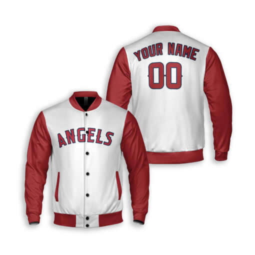 Dthcustom Unisex Los Angeles Angels Home Player Name Custom Baseball Jacket Sublimation Printing