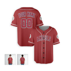 Dthcustom Men Los Angeles Angels Alternate Player Name Custom Baseball Jersey Sublimation Printing