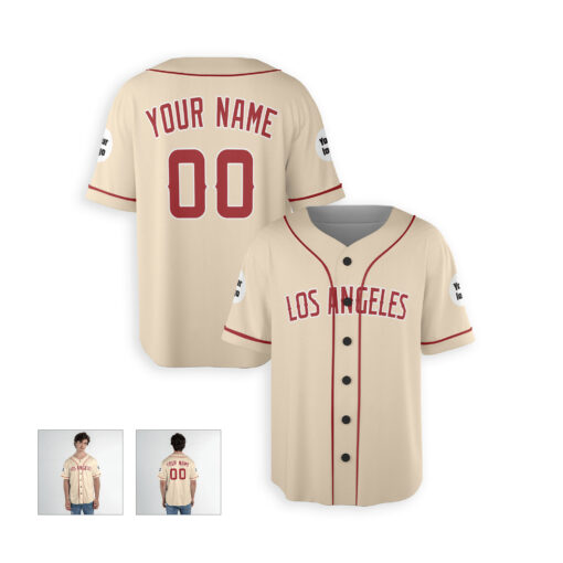 Dthcustom Men Los Angeles Angels City Connect Custom Baseball Jersey Sublimation Printing