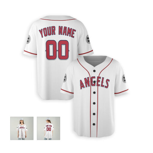 Dthcustom Women Los Angeles Angels Home Player Name Custom Baseball Jersey Sublimation Printing