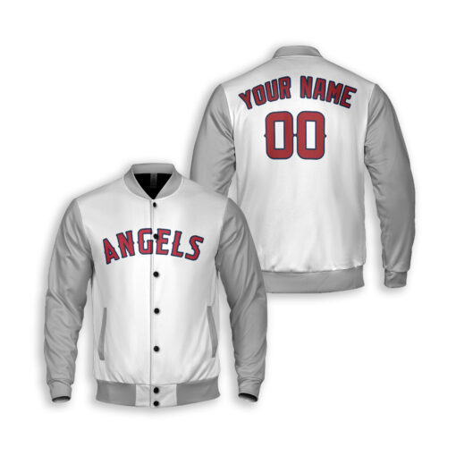 Dthcustom Unisex Los Angeles Angels Road Player Name Custom Baseball Jacket Sublimation Printing