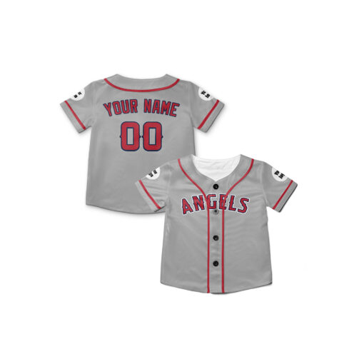 Dthcustom Kids Los Angeles Angels Road Player Name Custom Baseball Jersey Sublimation Printing