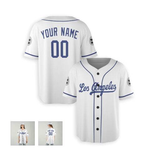 Dthcustom Women Los Angeles Dodgers Home Player Name Custom Baseball Jersey Sublimation Printing