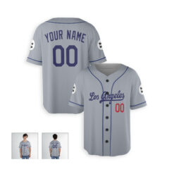 Dthcustom Men Los Angeles Dodgers Road Limited Custom Baseball Jersey Sublimation Printing