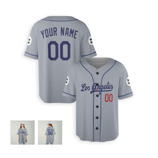 Dthcustom Women Los Angeles Dodgers Road Limited Custom Baseball Jersey Sublimation Printing