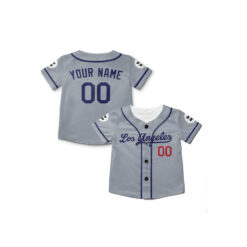 Dthcustom Kids Los Angeles Dodgers Road Limited Custom Baseball Jersey Sublimation Printing