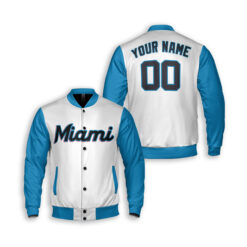 Dthcustom Unisex Miami Marlins Alternate Limited Player Custom Baseball Jacket Sublimation Printing