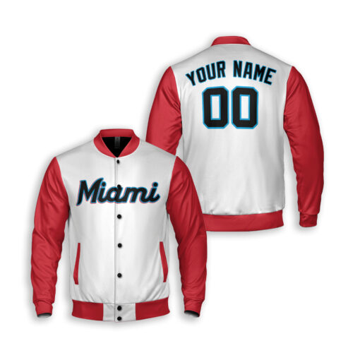 Dthcustom Unisex Miami Marlins City Connect Team Custom Baseball Jacket Sublimation Printing