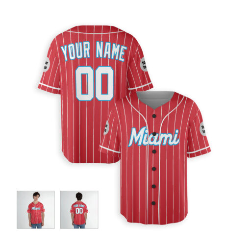 Dthcustom Men Miami Marlins City Connect Team Custom Baseball Jersey Sublimation Printing