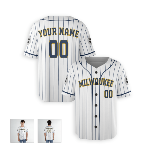 Dthcustom Men Milwaukee Brewers Alternate Limited Custom Baseball Jersey Sublimation Printing