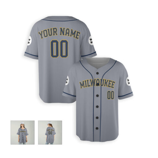 Dthcustom Women Milwaukee Brewers Away Limited Player Custom Baseball Jersey Sublimation Printing