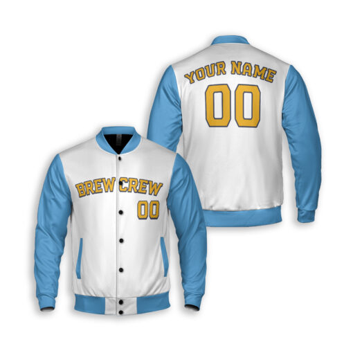 Dthcustom Unisex Milwaukee Brewers City Connect Team Custom Baseball Jacket Sublimation Printing