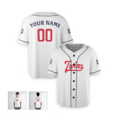 Dthcustom Men Minnesota Twins Home Custom Baseball Jersey Sublimation Printing