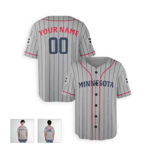 Dthcustom Men Minnesota Twins Road Team Custom Baseball Jersey Sublimation Printing