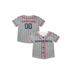 Dthcustom Kids Minnesota Twins Road Team Custom Baseball Jersey Sublimation Printing