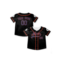 Dthcustom Kids New York Mets Alternate Limited Custom Baseball Jersey Sublimation Printing