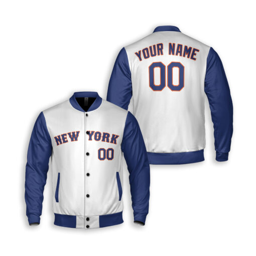 Dthcustom Unisex New York Mets Away Limited Custom Baseball Jacket Sublimation Printing