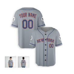 Dthcustom Men New York Mets Away Limited Custom Baseball Jersey Sublimation Printing