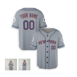 Dthcustom Women New York Mets Away Limited Custom Baseball Jersey Sublimation Printing