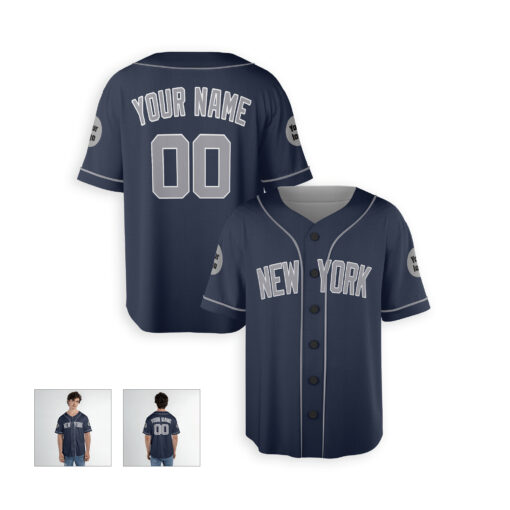 Dthcustom Men New York Yankees Alternate Player Name Custom Baseball Jersey Sublimation Printing