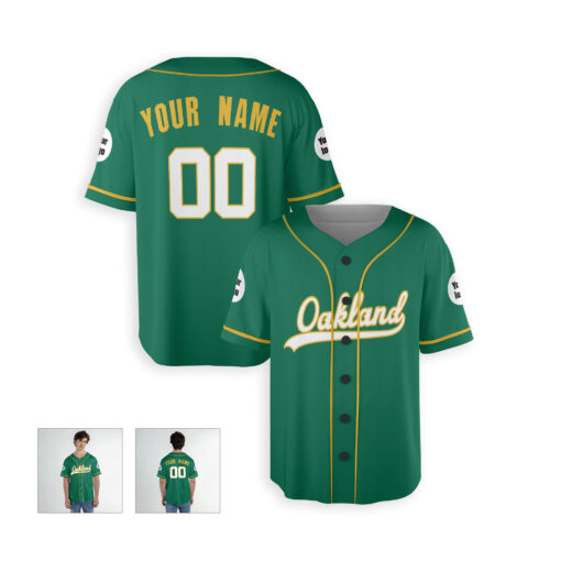 Dthcustom Men Oakland Athletics Alternate Team Custom Baseball Jersey Sublimation Printing