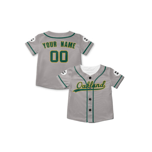 Dthcustom Kids Oakland Athletics Away Limited Custom Baseball Jersey Sublimation Printing