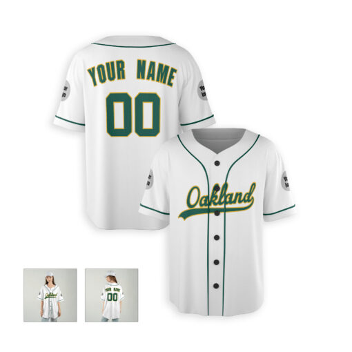 Dthcustom Women Oakland Athletics Home Custom Baseball Jersey Sublimation Printing