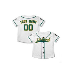 Dthcustom Kids Oakland Athletics Home Custom Baseball Jersey Sublimation Printing